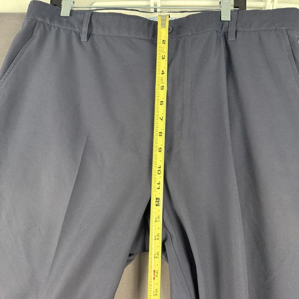FootJoy Stretch Golf Pants Blue Solid Flat Front Classic Fit 34x32 Pockets